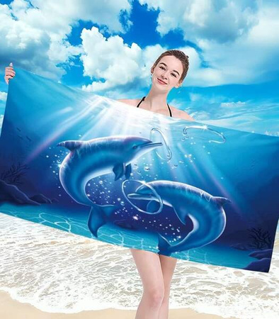 RĘCZNIK PLAŻOWY KĄPIELOWY 100 X 180 CM MIKROFIBRA DUŻY SZYBKOSCHNĄCY MIĘKKI KOLOROWY