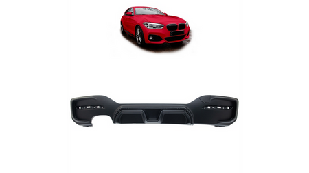 Tylny dyfuzor Matt Black  BMW 1 (F20, F21) Hatchback Facelift 2015-2019
