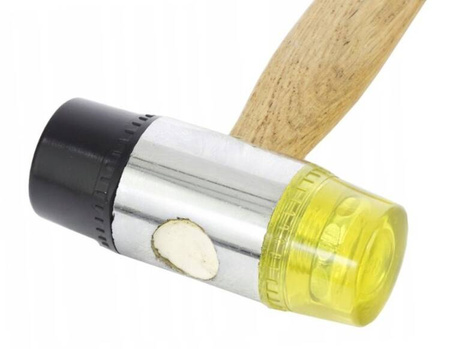Młotek gumowo plastikowy 30mm z drewnianą rączką KD903