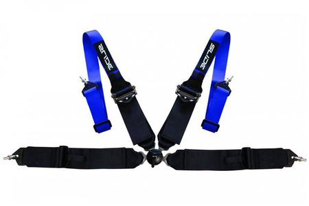 Pasy sportowe SLIDE Quick 4p 2"+3" Blue-Black
