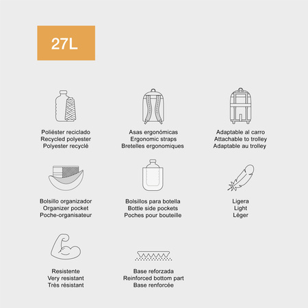 Plecak trzykomorowy na kółkach Oslo Daisy Miquelrius