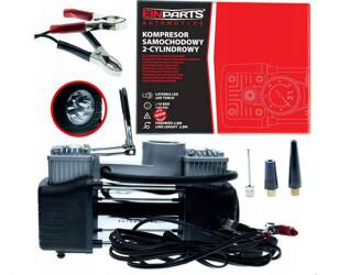 Kompresor samochodowy dwutłokowy 180w 10bar pompka samochodowa 12v metalowy