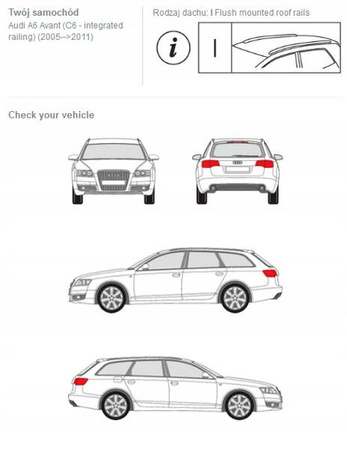 Bagażnik dachowy Cruz Airo Fuse Audi A6 C6 DARK