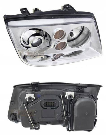 Reflektory przednie VW Bora CHROM CLEAR