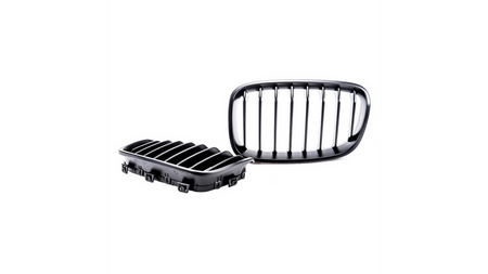 Grill sportowy pojedyncze żeberka Matt Black BMW 1 F20 F21 przed liftem 2011-2015
