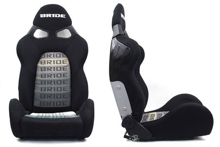 Fotel sportowy CUGA Welur Bride Black Grey