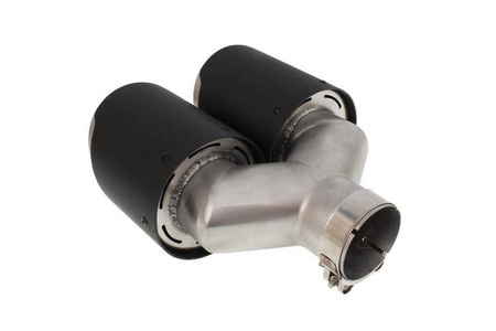 Końcówka tłumika 114mmx2 wejście 76mm Carbon Mat