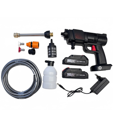 MYJKA CIŚNIENIOWA AKUMULATOROWA 40 BAR PISTOLET NATRYSKOWY BEZPRZEWODOWY OGRODOWY DO MYCIA OKIEN KOSTKI AUTA