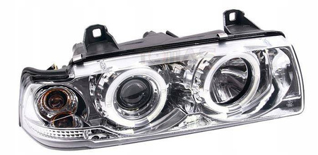 Reflektory przednie BMW E36 CHROM RINGI