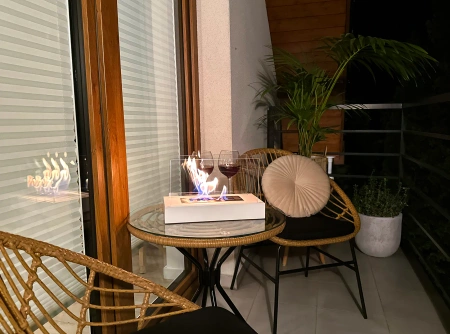Biokominek wolnostojący Home biały strukturalny mat