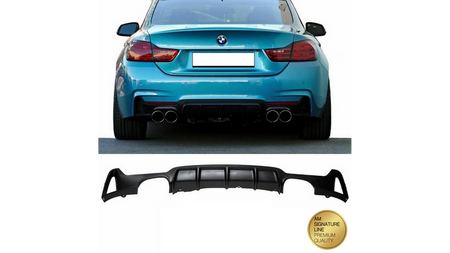 Tylny dyfuzor Matt Black BMW 4 F32 F33 F36 2013-obecnie