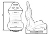 Fotel sportowy SLIDE X3 zamsz Black L
