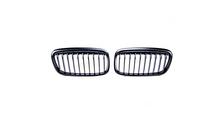 Grill sportowy pojedyncze żeberka Matt Black BMW 2 F45 przed liftem 2014-2018