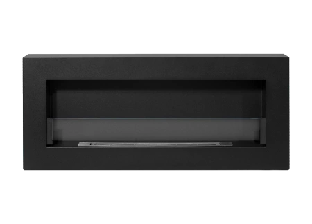 Biokominek Box 900x400 czarny z szybą