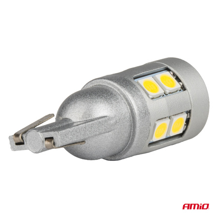 Żarówki LED CANBUS T10 W5W 12 SMD 3030 White 12V 24V AMIO-04243
