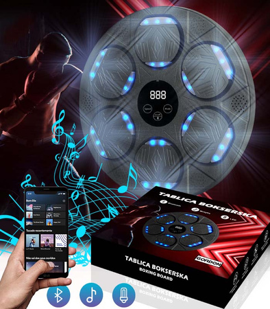 TABLICA BOKSERSKA INTELIGENTNA ŚCIENNA ELEKTONICZNA TRENAŻER MUZYKA BLUETOOTH LICZNIK REGULACJA GŁOŚNOŚCI DO TRENINGU ĆWICZEŃ BOKSU
