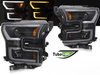 Lampy reflektory BLACK LED do Ford F150 MK13 14-17