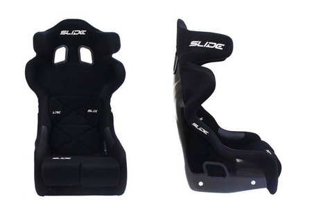 Fotel sportowy SLIDE RS7 FIA Zamsz Czarny