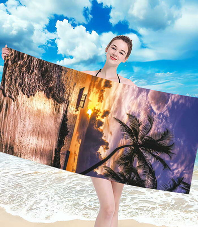 RĘCZNIK PLAŻOWY KĄPIELOWY 100 X 180 CM MIKROFIBRA DUŻY SZYBKOSCHNĄCY MIĘKKI KOLOROWY