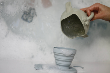 Silikonowy Czerpak Rozdymka Scrunch - Miętowy