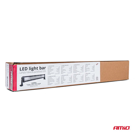 Lampa robocza panelowa LED BAR zakrzywiona AWL44 324W 52cm 25920lm 12V 24V AMIO-03255