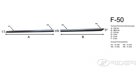 Toyota Corolla (E160) listwy boczne