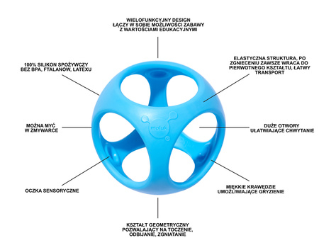 Zabawka kreatywna Oibo - kolor niebieski