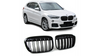 Grill sportowy pojedyncze żeberka Gloss Black BMW X1 F48 przed liftem 2015-2019