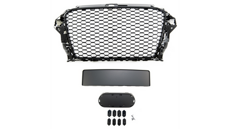 Grill sportowy Gloss Black W/O PDC AUDI A3 przed liftem 2012-2016