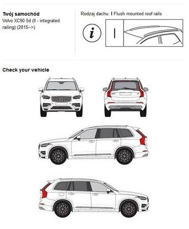 Bagażnik dachowy CRUZ S-FIX Volvo XC90 II