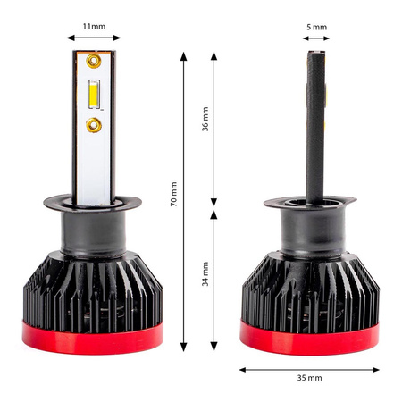 Żarówki samochodowe LED seria BF H1 6000K Canbus AMIO-02240
