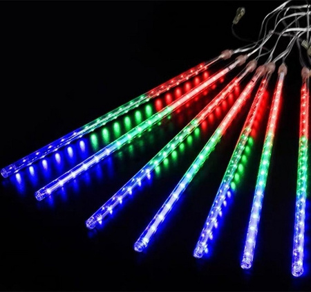 LAMPKI ZEWNĘTRZNE 192 LED METEORY 30CM SPADAJĄCY ŚNIEG SOPLE DESZCZ