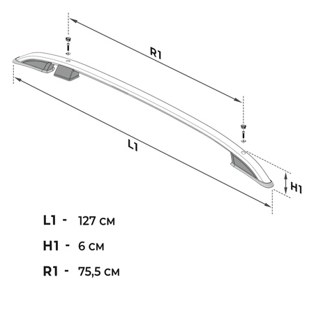 Relingi dachowe Volkswagen Amarok I 2H  2010-2020 Czarny