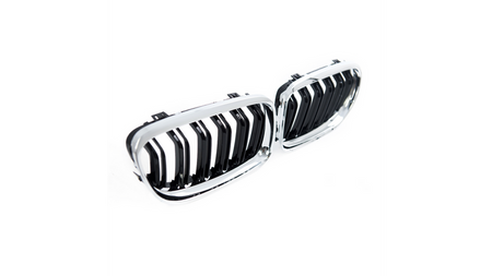 Grill sportowy podwójne żeberka Chrome & Black BMW 3 E90 E91 Facelift 2008-2011