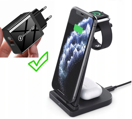 Ładowarka bezprzewodowa 15W - iPHONE AIRPODS WATCH