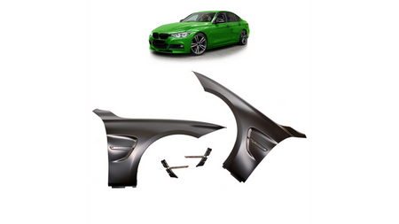 Zestaw błotników przednich z bocznymi otworami wentylacyjnymi Black BMW 3 F30 F31 2011-2018