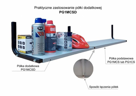 Półka garażowa dodatkowa PG1MCSD