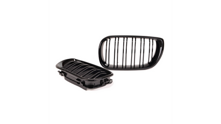 Grill sportowy podwójne żeberka Gloss Black BMW 3 E46 Compact Facelift 2001-2005