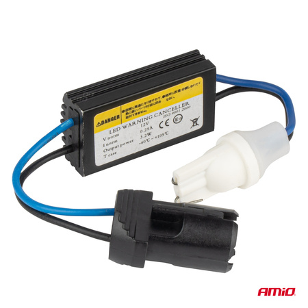Rezystor opornik CANBUS do żarówek LED 12V 3.2W T10 W5W AMIO-04087