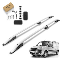 Relingi dachowe Fiat Doblo I 223 L1 2001-2010 Srebrny SHORT
