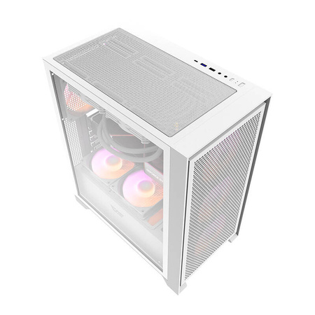 Obudowa komputerowa Darkflash DRX70 MESH (biała) + 4 wentylatory RGB