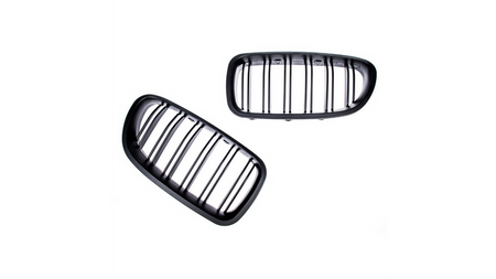 Grill sportowy podwójne żeberka Matt Black  BMW 5 (F10) Sedan (F11) Touring 2010-2018