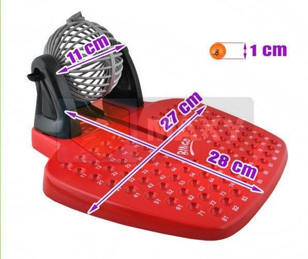 Gra rodzinna bingo lotto loteria maszyna losująca
