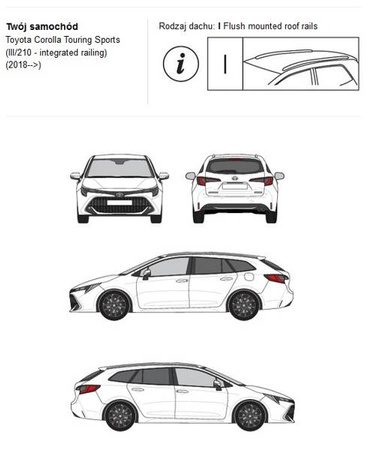 Bagażnik dachowy CRUZ AIRO FIX Toyota Corolla Touring Sports/Suzuki Swace
