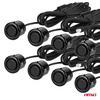 Zestaw czujników parkowania cofania LED 8 sensorów czarne "GOLD" 18 mm AMIO-01603