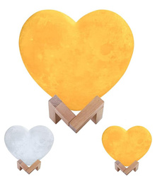 LAMPKA NOCNA SERCE LAMPA KSIĘŻYC 3D 55 CM MOON