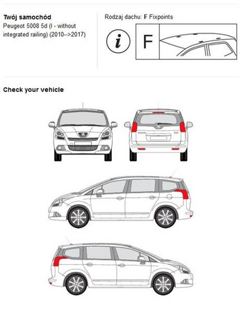Bagażnik dachowy Airo Fix Dark Peugeot 5008