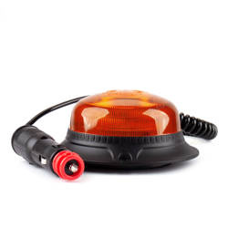 Lampa ostrzegawcza mini kogut 18 LED magnes niska R65 R10 12-24V W21m AMIO-02925