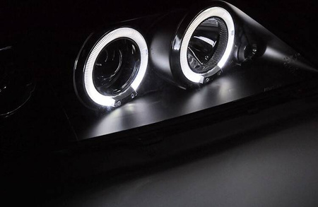 Lampy Reflektory Dacia Logan 04-08 Angel Eyes Black