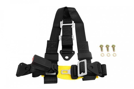 Pasy sportowe 3p 2" Black - E4